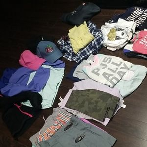 Lot of kids clothing.